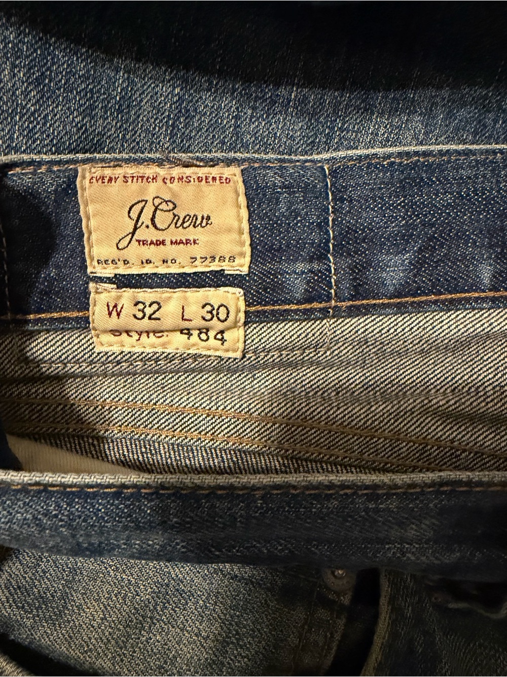 J. Crew Men's Faded Blue Straight Jeans